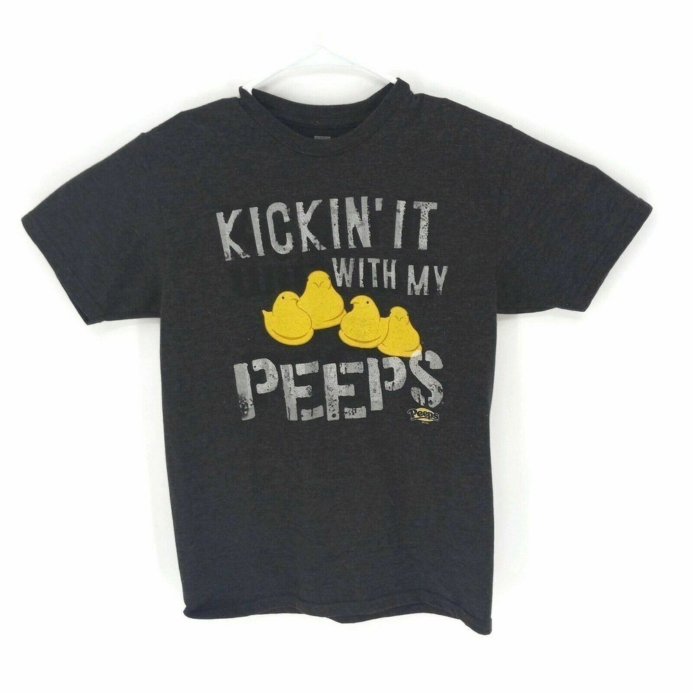 Kick In'It With My Peeps Savvy Womens T-Shirt Gray Heathered Short Sleeve M